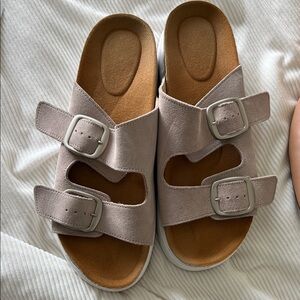 Stylish Suede Buckle Sandals